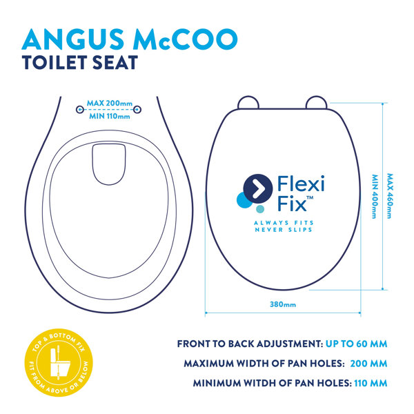 Croydex Angus Soft Close Round Standard Toilet Seat & Reviews Wayfair
